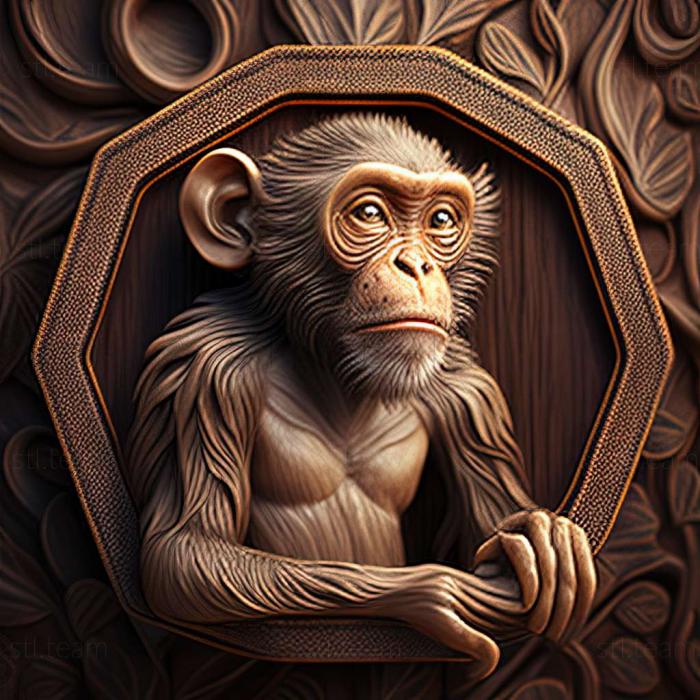 3D model Crystal monkey famous animal (STL)